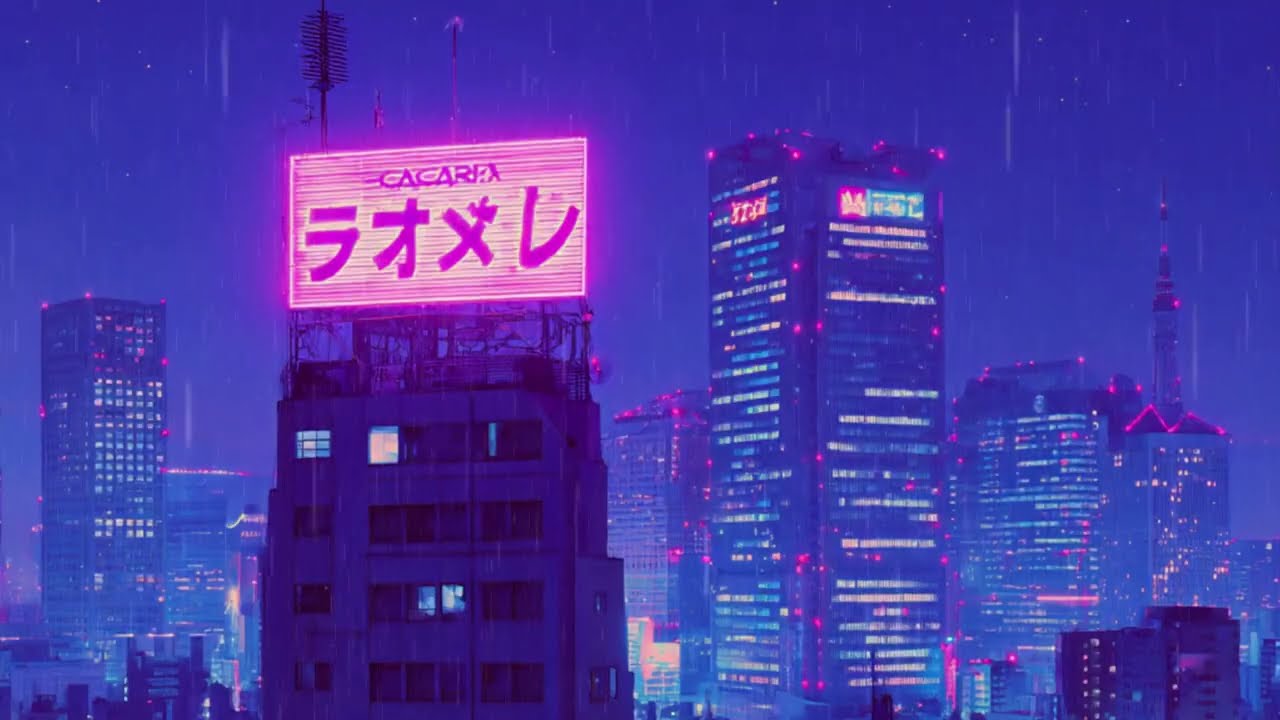 Japanese Neon City 🌃 Cyberpunk Night Atmosphere