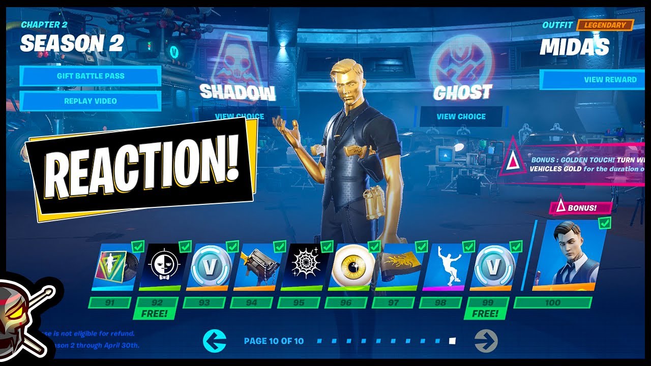 NEW Chapter 2 Season 2 *BATTLE PASS* Reaction! Buying ALL 100 Tiers! (Fortnite Battle Royale)