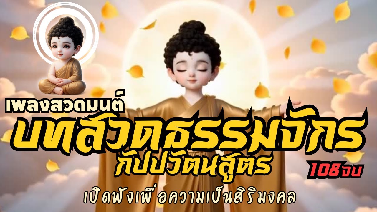 🙏เพลงสวดมนต์ ธรรมจักรกัปปวัตนสูตร 108จบ | เปิดฟังเพื่อเป็นสิริมงคล พบแต่ความสุขความเจริญในชีวิต