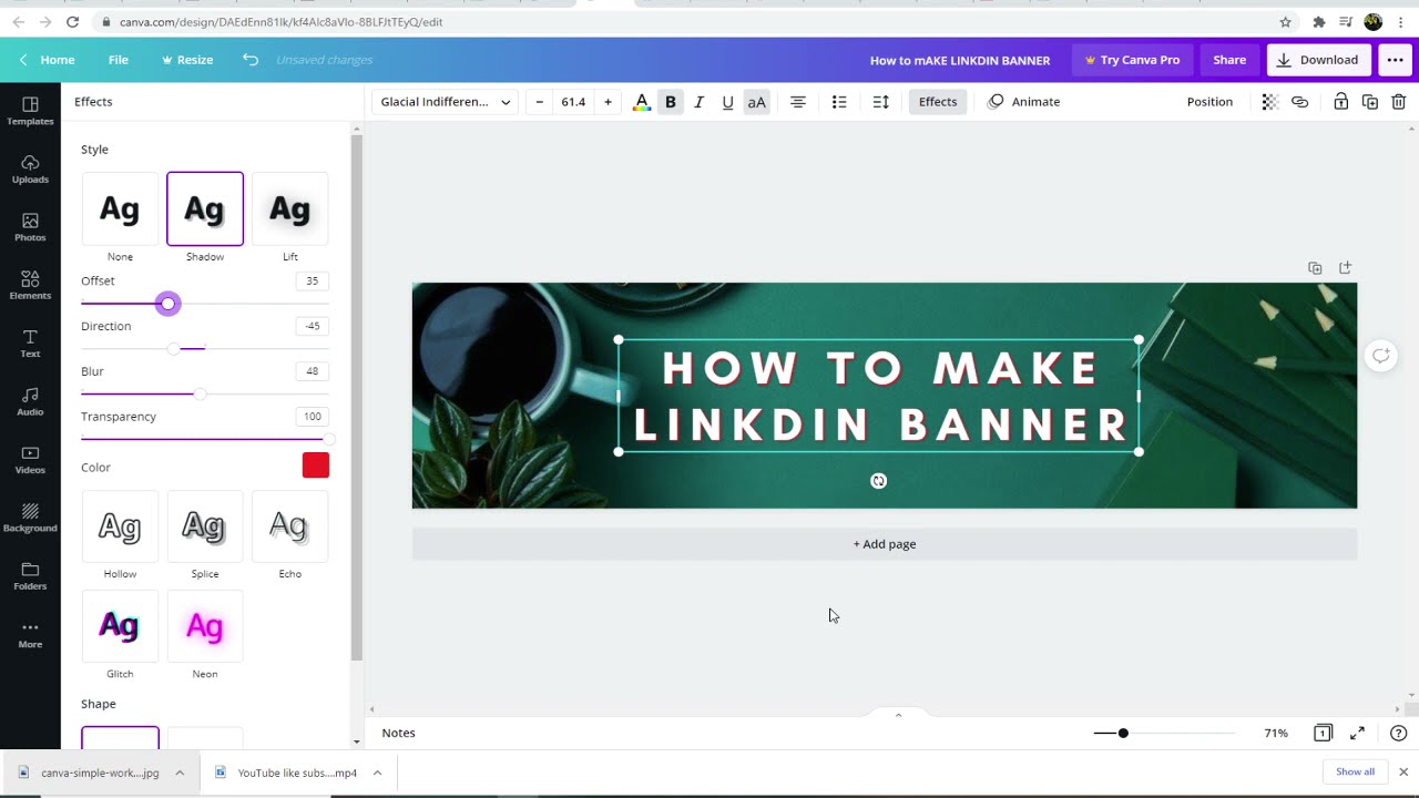 How To Make LinkedIn Banner In Canva 2021