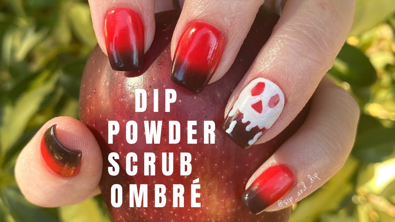 Dip Powder Scub Ombre | Melodysusie Dust Collector Unboxing | Poison Apple Halloween Nail Art