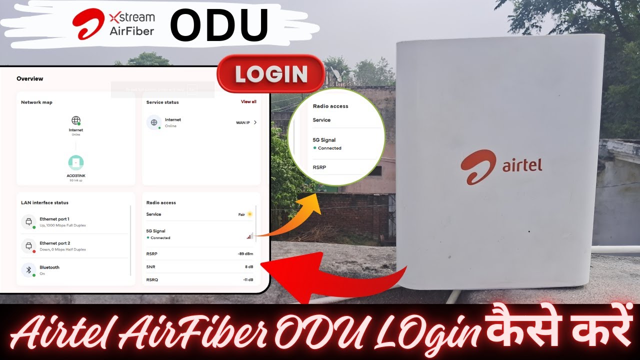 Airtel AirFiber Outdoor Unit Login | Easy IP Address Method