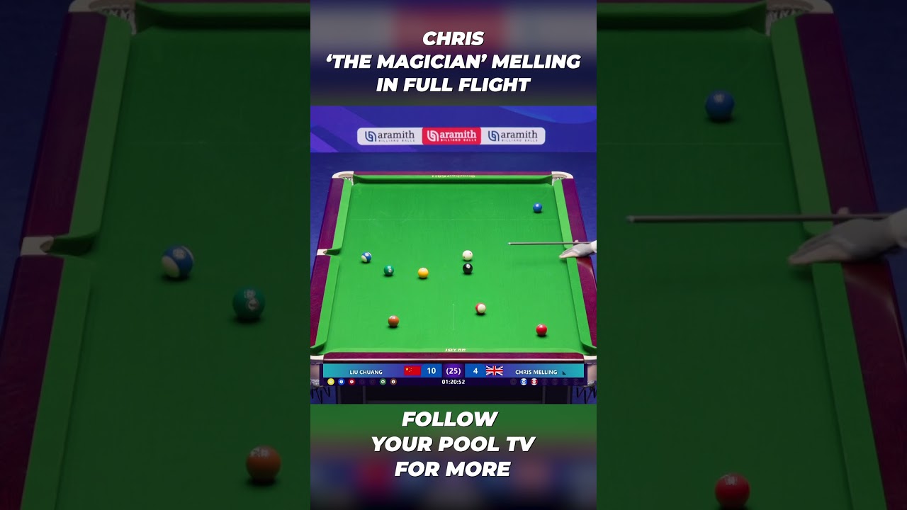 Chris Melling in Full Flow! Masterful at the Chinese Pool Table  💪 #cuesport #melling