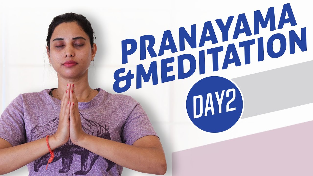 Day 2 of 10 days Pranayama and Meditation For Beginners || For Stress And Anxiety