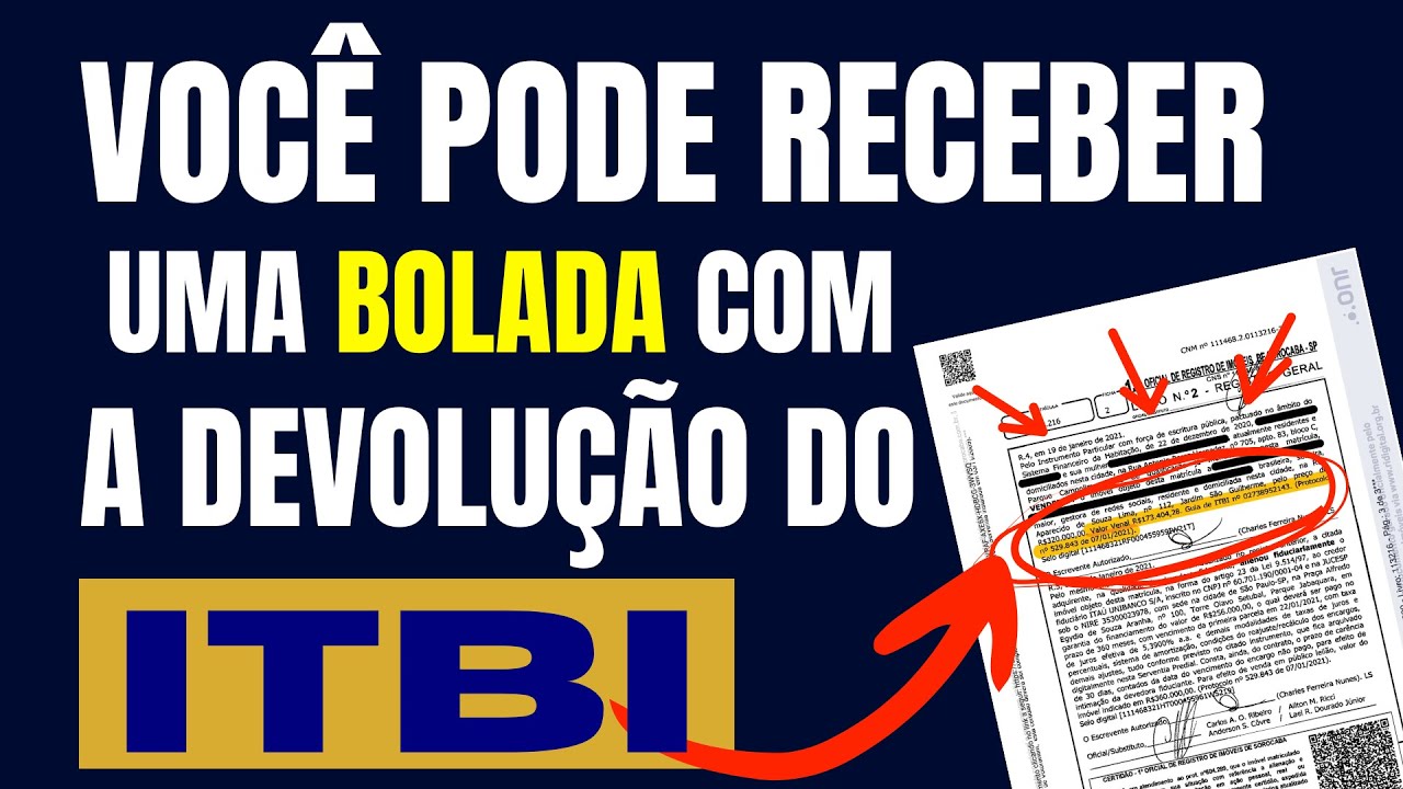 VOCÊ PODE RECEBER UMA BOLADA COM A DEVOLUÇÃO DO ITBI, DECIDE STJ