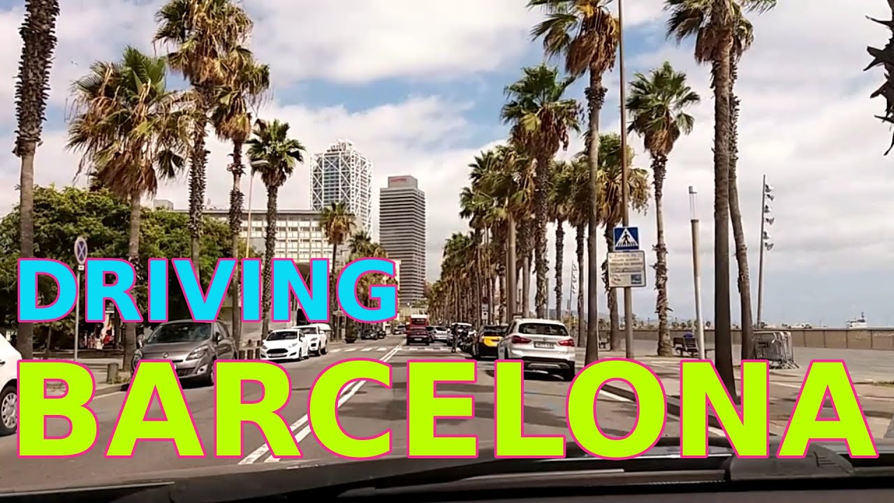 Barcelona DRIVING through Paseo Maritim & Barcelonetta (part 2). Empty city @ summer 2020, COVID-19.