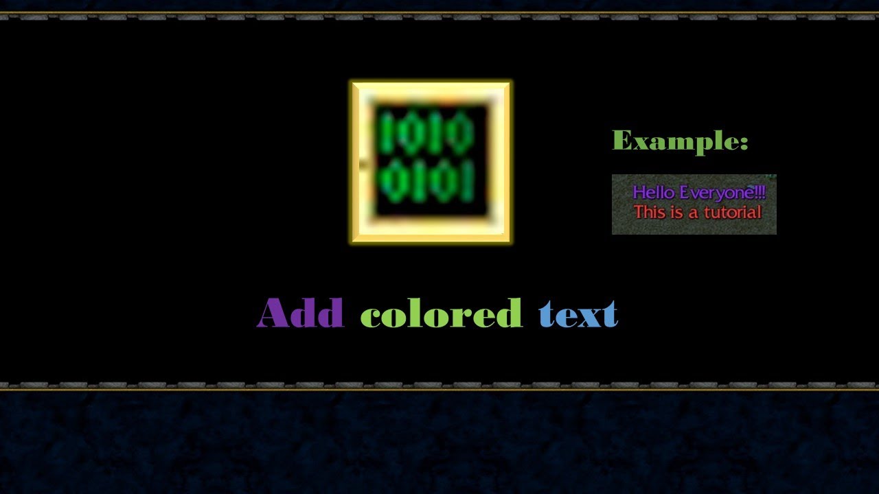 WC3 World Editor: How to add colored text