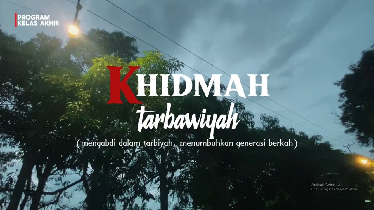 Khidmah Tarbawiyah | Program Santri Kelas Akhir Pondok Pesantren Darul Amien TMI