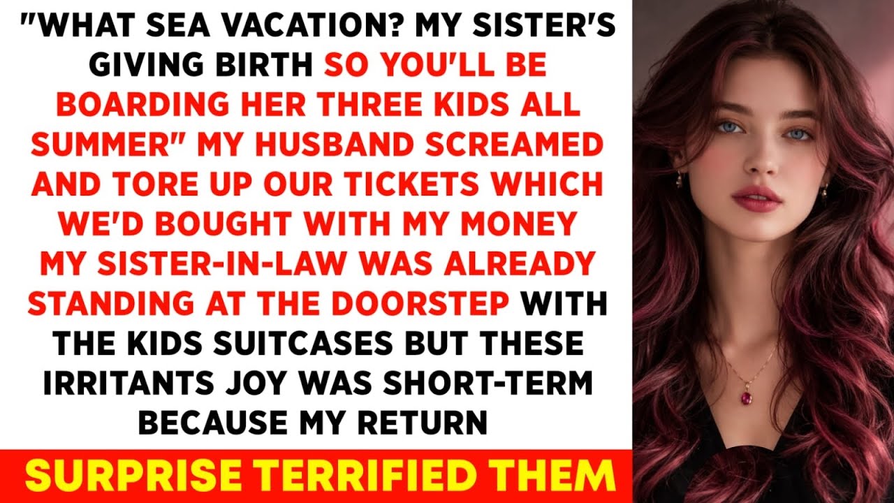 What kind of vacation? My sister is giving birth, you'll have to sit with her kids!