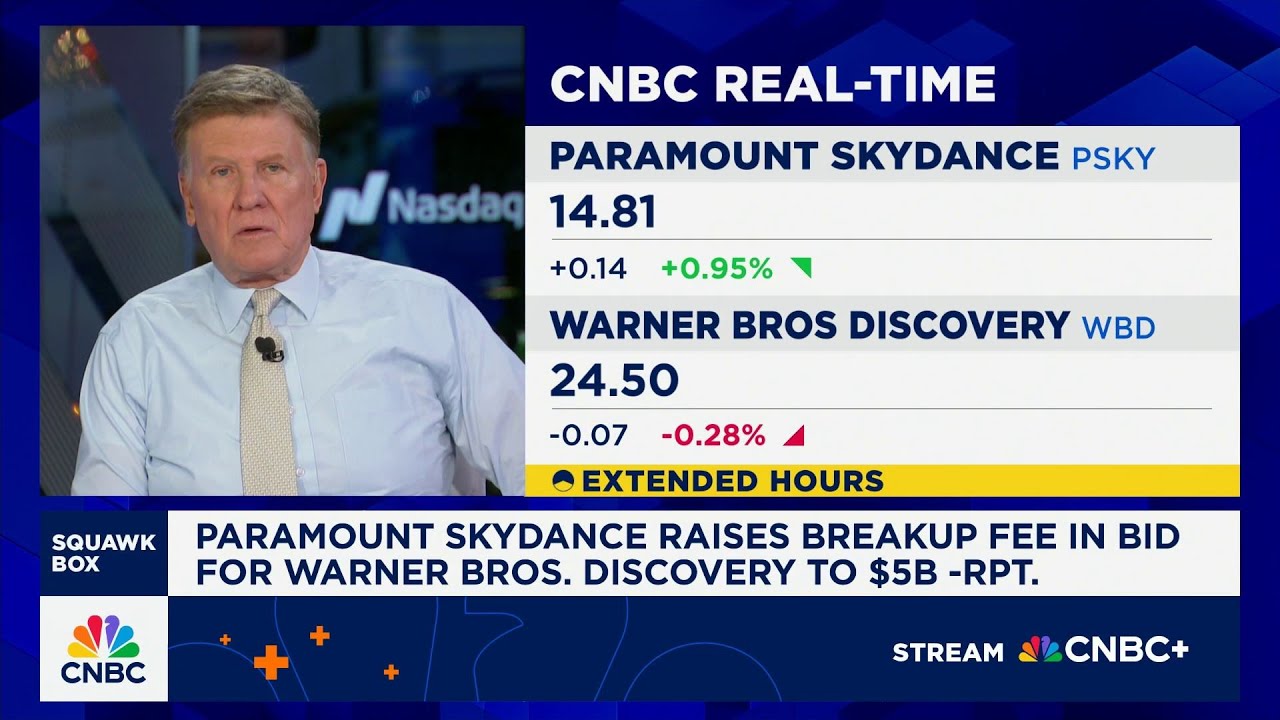 Paramount Skydance raises breakup fee in bid for Warner Bros. Discovery to $5B: Report