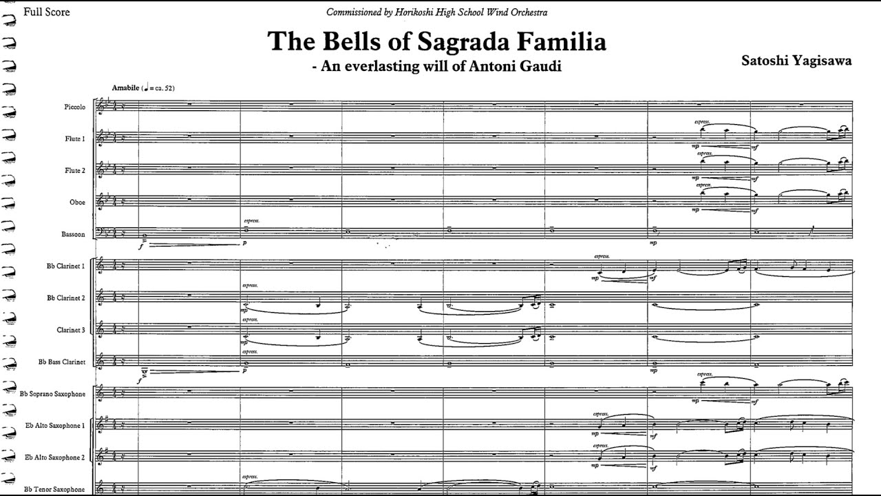 [Score] The Bells of Sagrada Familia (An everlasting will of Antoni Gaudi) - Satoshi Yagisawa