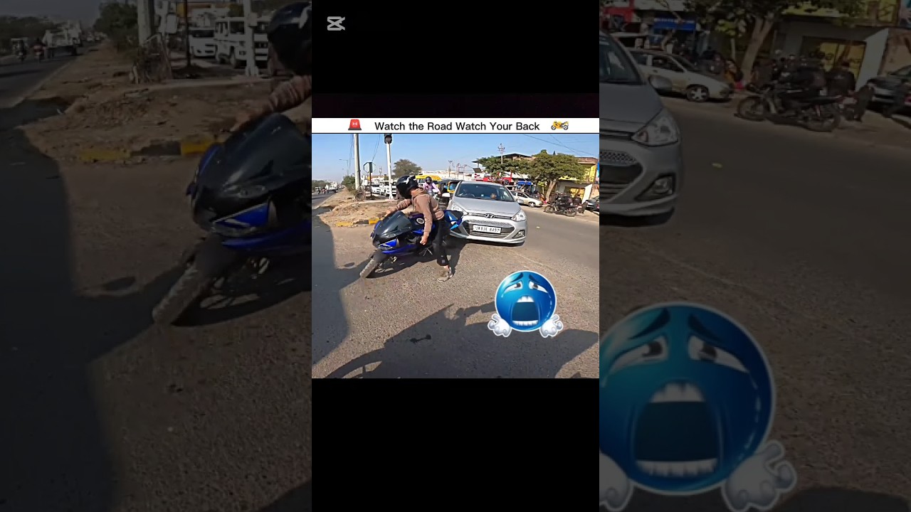 Minor Bump, Major Lesson! 🚗💥 Road Safety Lessons for Every Bike Rider 🏍️ #SafeRiding #RoadSafety