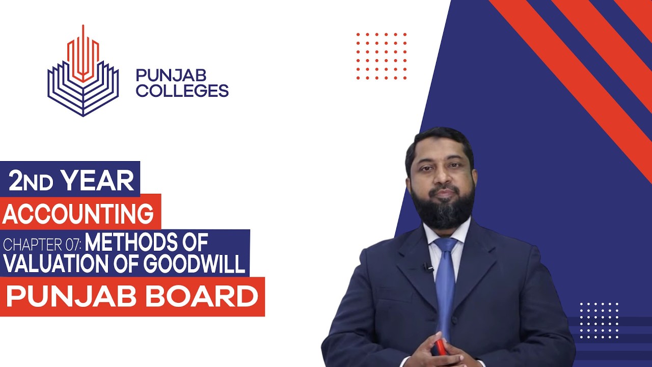 PGC Lectures-Inter Part II-Punjab Board-Accounting-Chapter 07 - Methods of Valuation of Goodwill