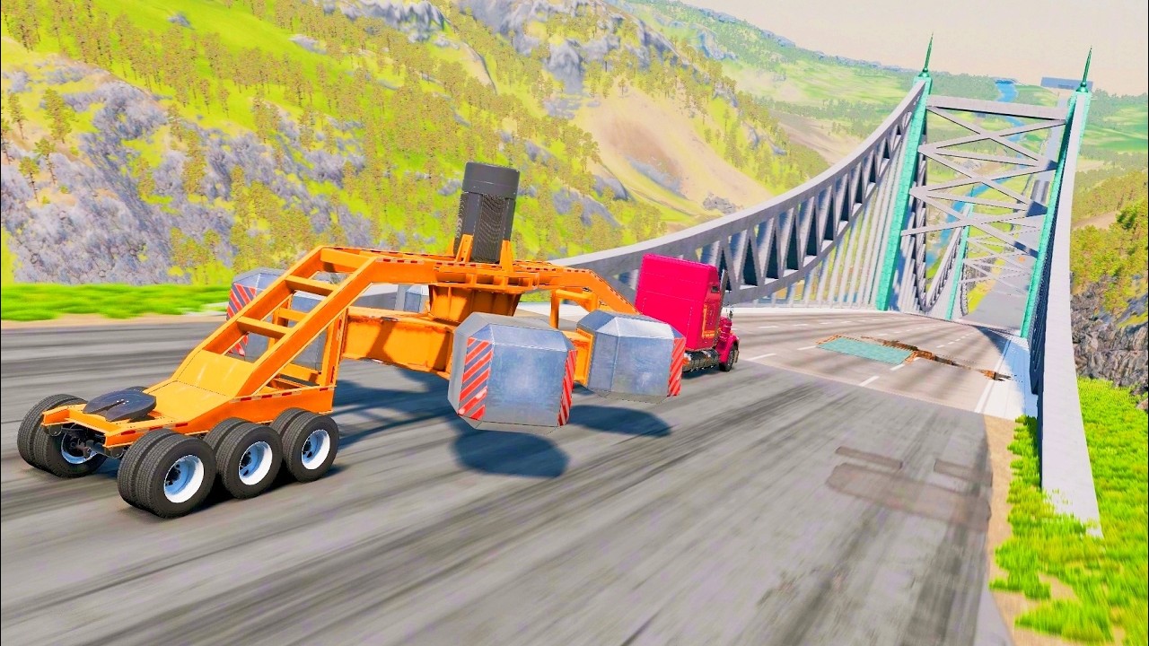 Full Throttle INSANE Long Downhill Mayhem! | BeamNG.drive Epic Crashes & Speed Test #44