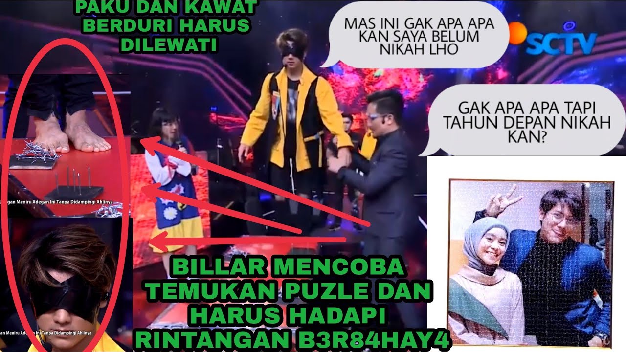 KEAJAIBAN TUHAN RIZKY BILLAR berhasil mencocokan puzle foto lesti saat awal jumpa di ONE MAN SHOW