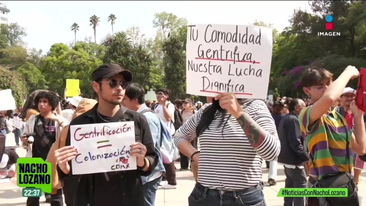 Chilangos protestaron contra la gentrificaci&oacute;n en la colonia Condesa