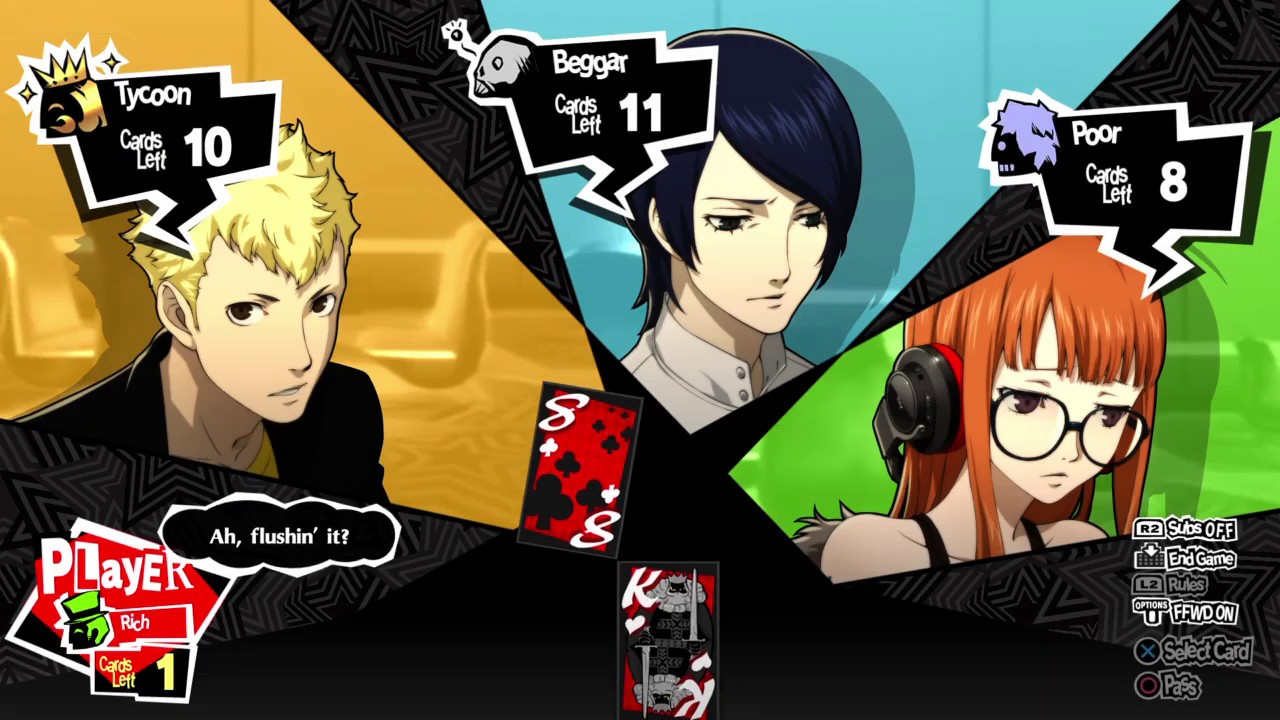 Persona 5 Royal but Futaba's unhappy with the Revolution in Tycoon