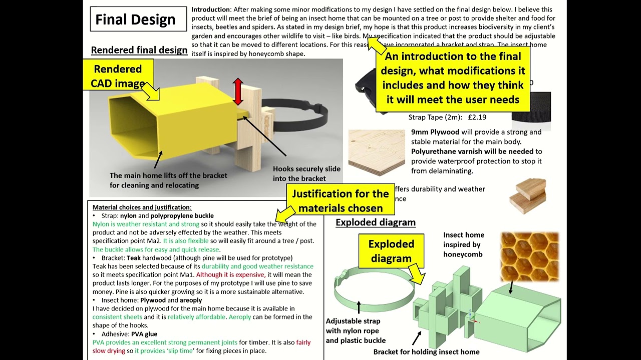 Final Design and Manufacture Specification Tutorial
