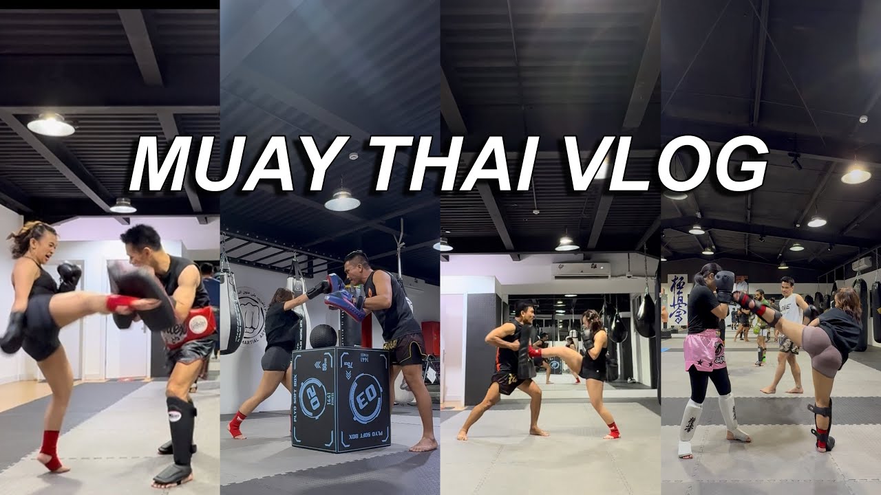 Muay thai vlog: 3 months progress, come train with me! | TKO Muay Thai, Dubai. ♡