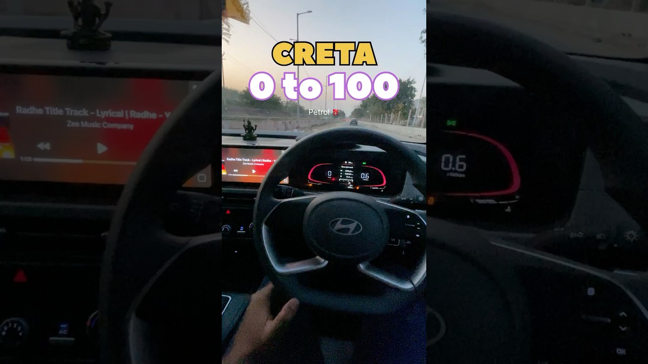 Hyundai Creta 2025: A Petrol 0 to 100 test #shorts