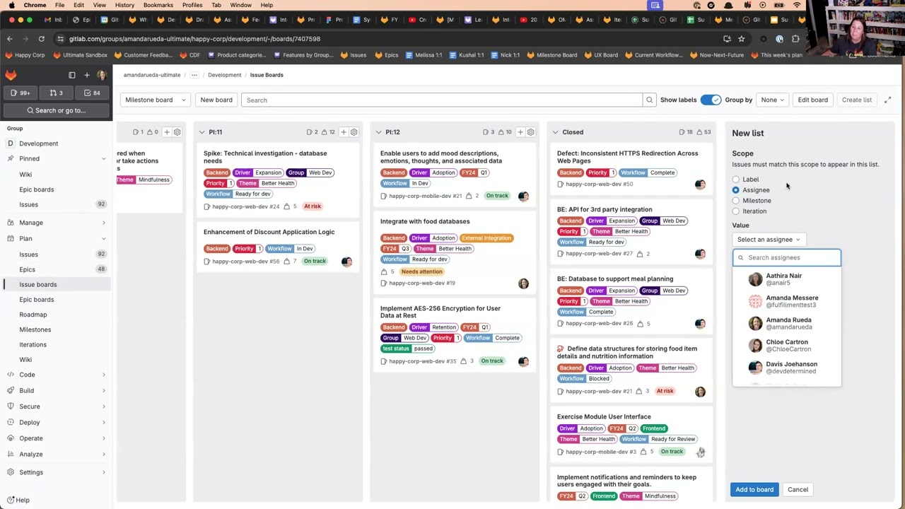 Walk thru problems with board options when a user is added to the group via 