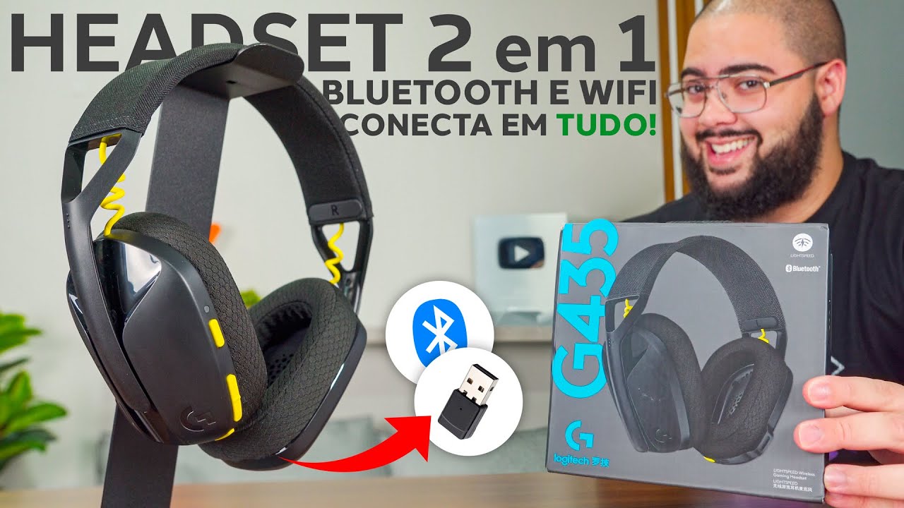 Headset para PC e Headphone Bluetooth ao Mesmo Tempo! Logitech G435 - Multifunção com Ótimo Preço