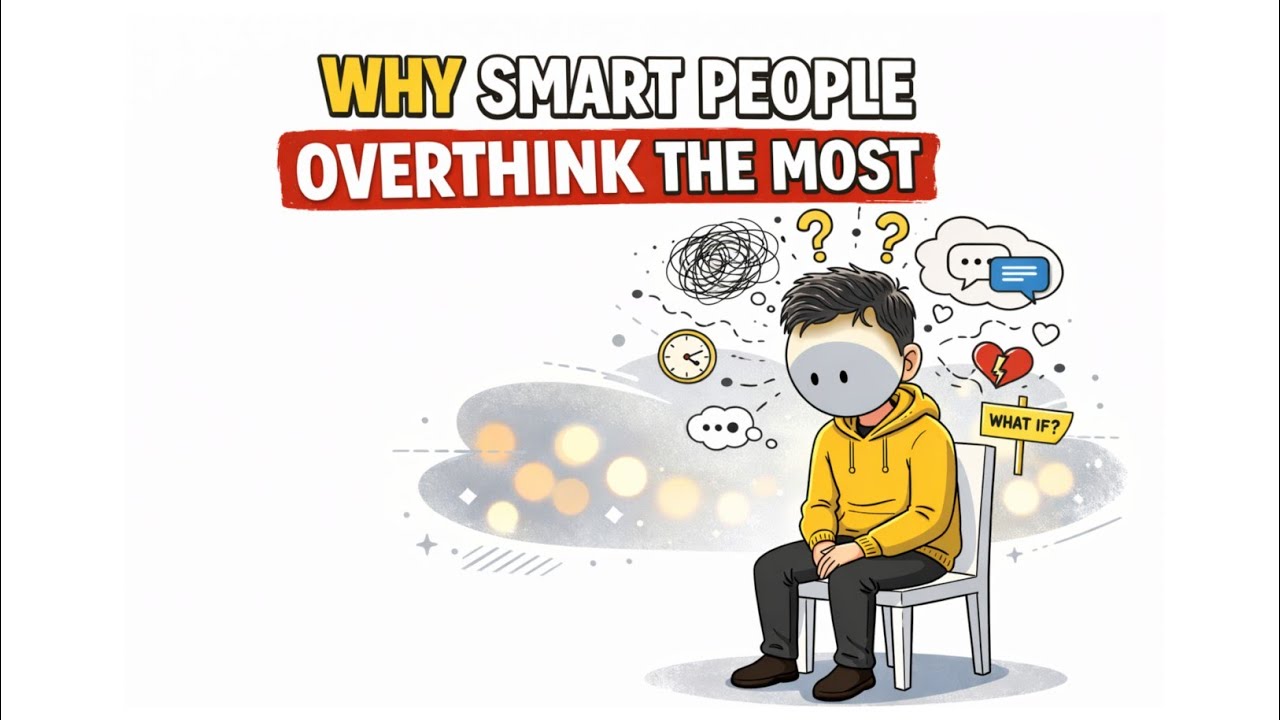 Why Smart People Overthink The Most😣 #psychology #psycholgyfacts 