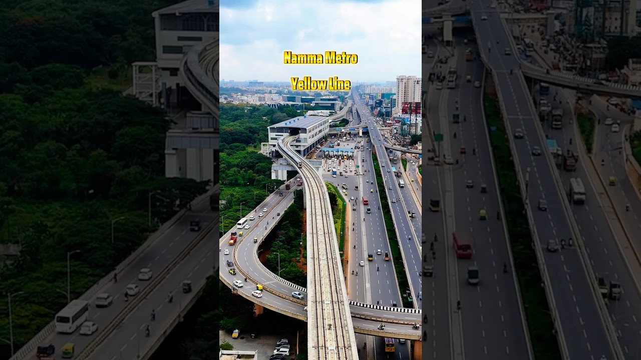 Namma Metro Yellow Line Drone View #shorts