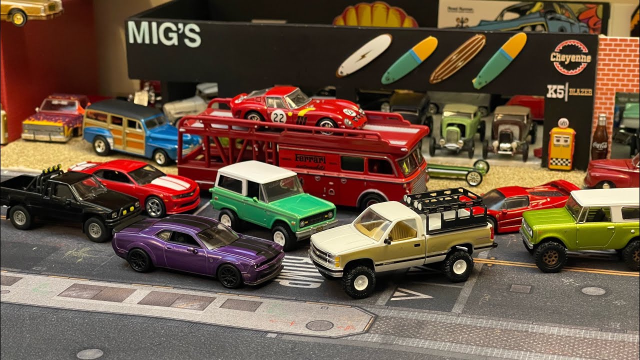 Новинка! Hot Wheels Ferrari Transport | Greenlight Challenger | Boulevard Bronco | Custom Scout #...