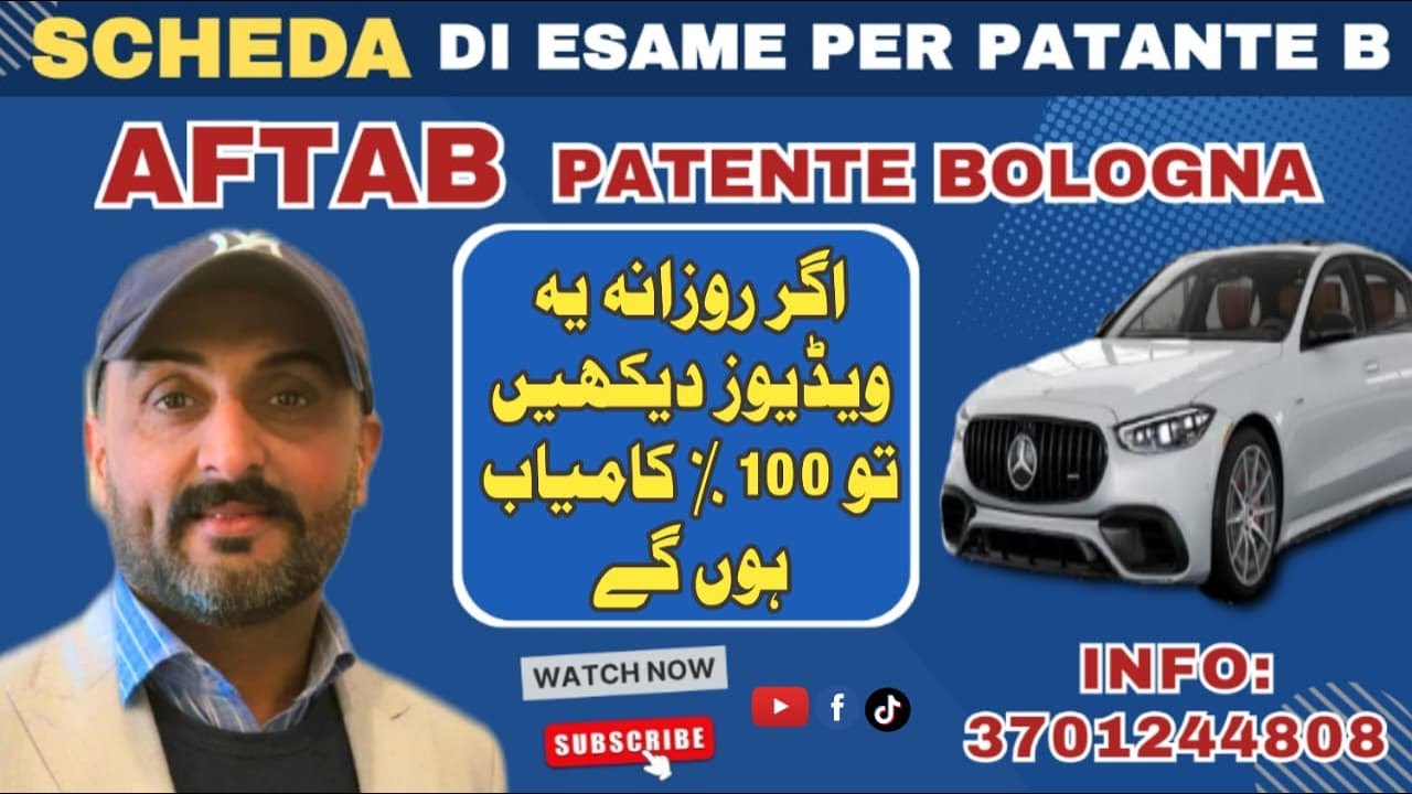 Scheda Di Esame Per Patente B (Aftab Patente Bologna )