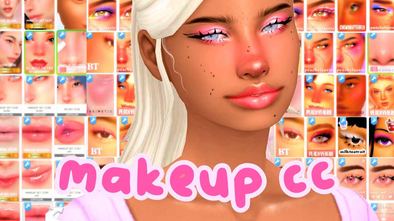 ОГРОМНЫЙ набор косметики для макияжа с более чем 150 ссылками 💖 💋 | Пользовательский контент Sims 4