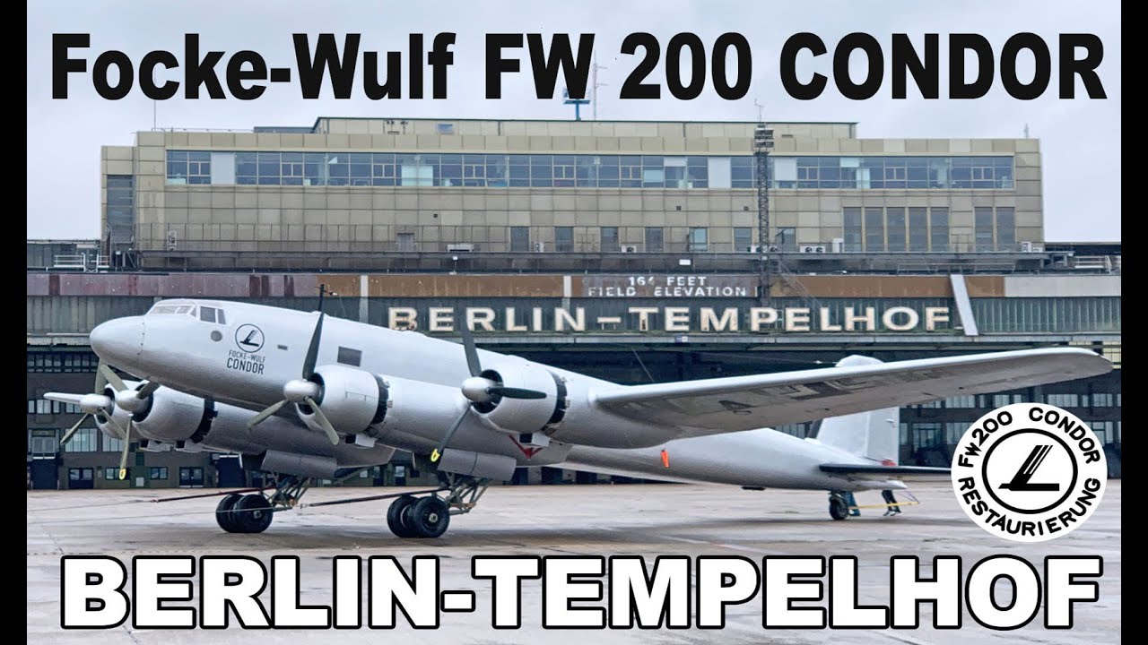 Focke-Wulf FW 200 CONDOR wird in BERLIN-TEMPELHOF geschleppt