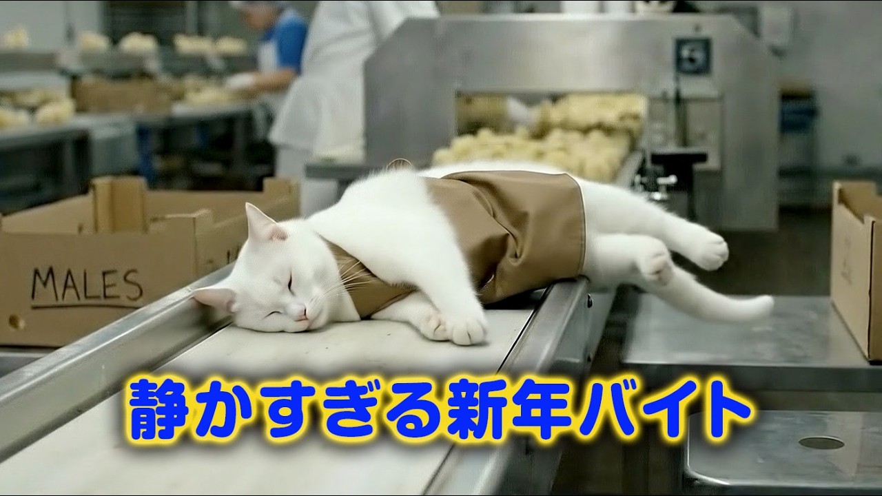 静かすぎる新年バイト #cat