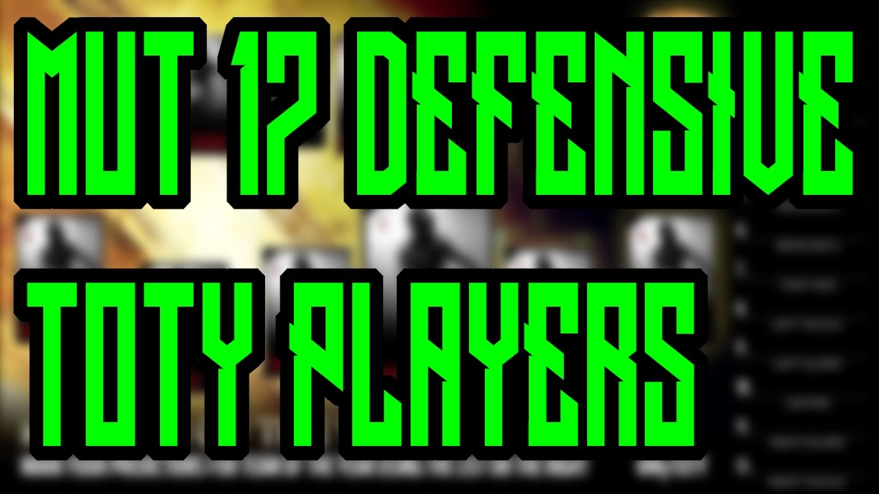 MUT 17 Defensive TOTY Players | MUT 17 TOTY Players