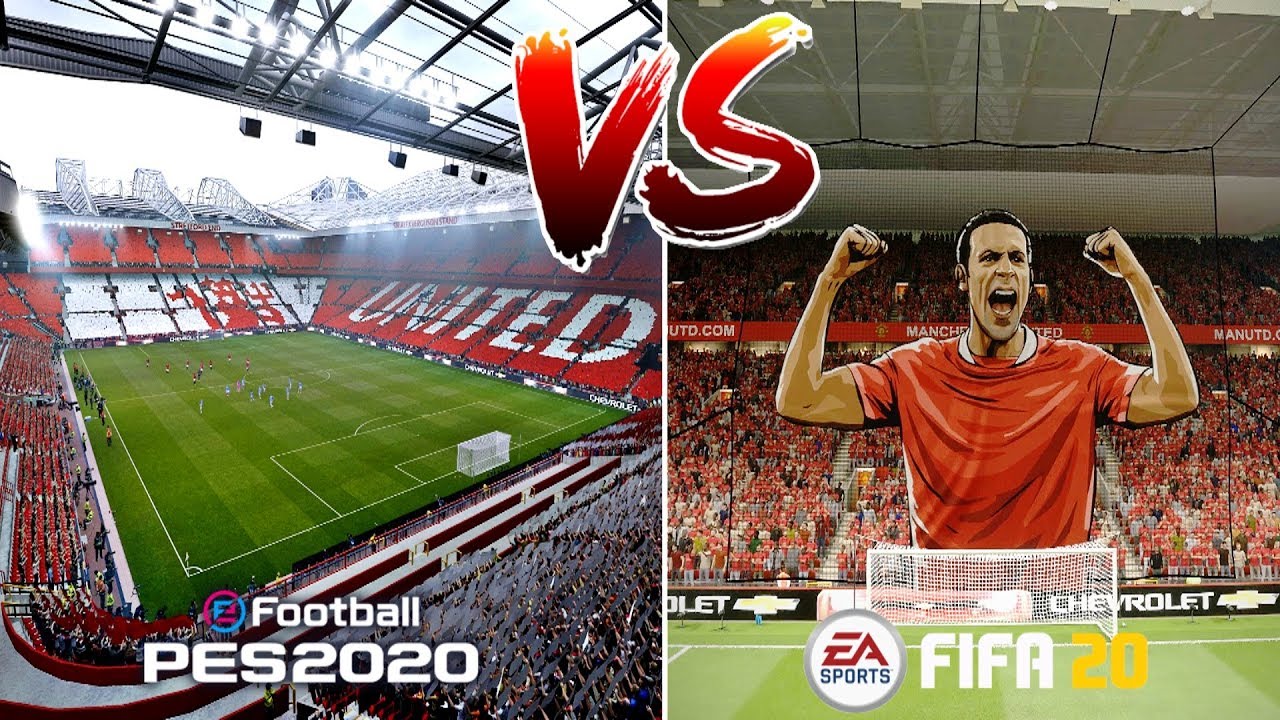 PES 2020 vs FIFA 20 | Stadiums Comparison Ft. Old Trafford, Emirates, San Siro, Johan Cruyff