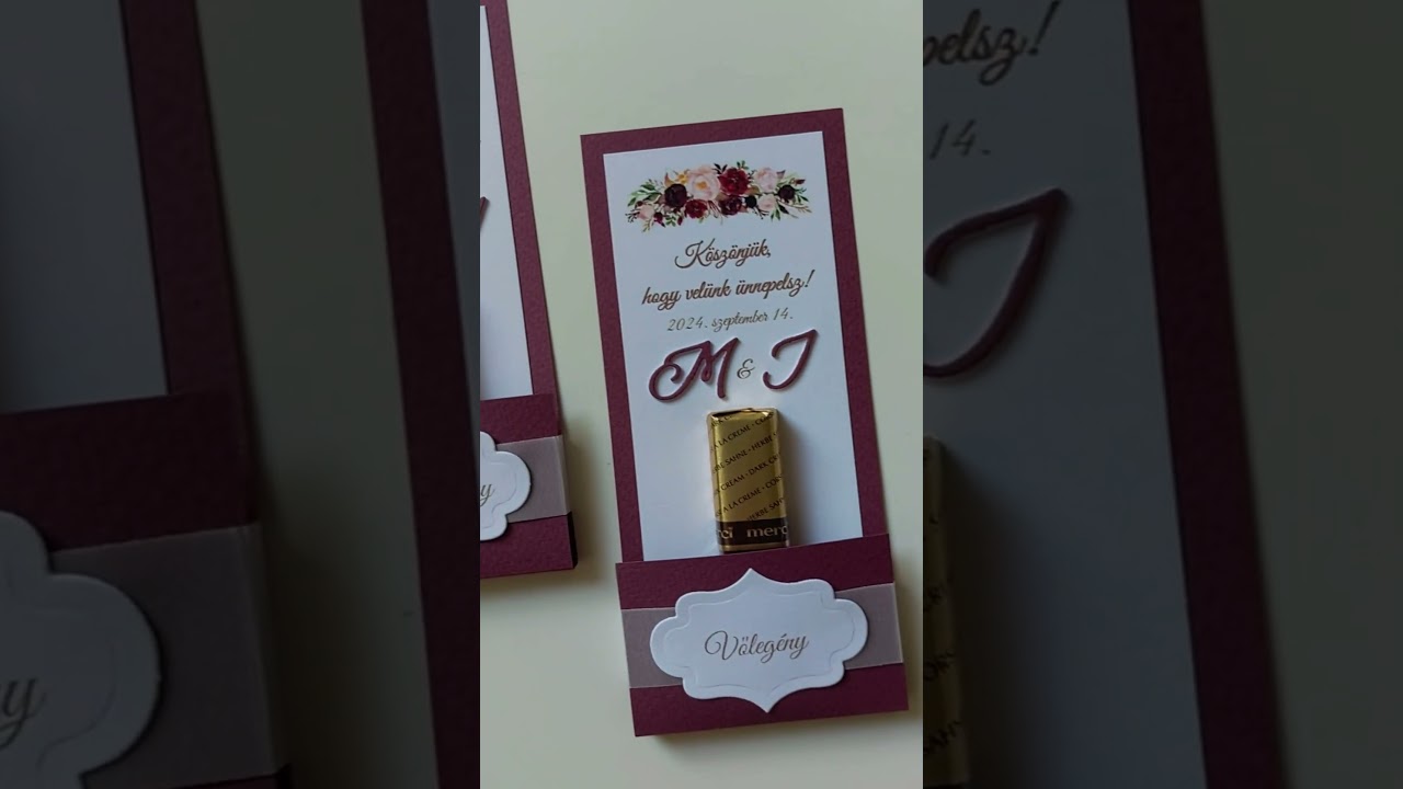 Elegant wedding place cards and wedding favors