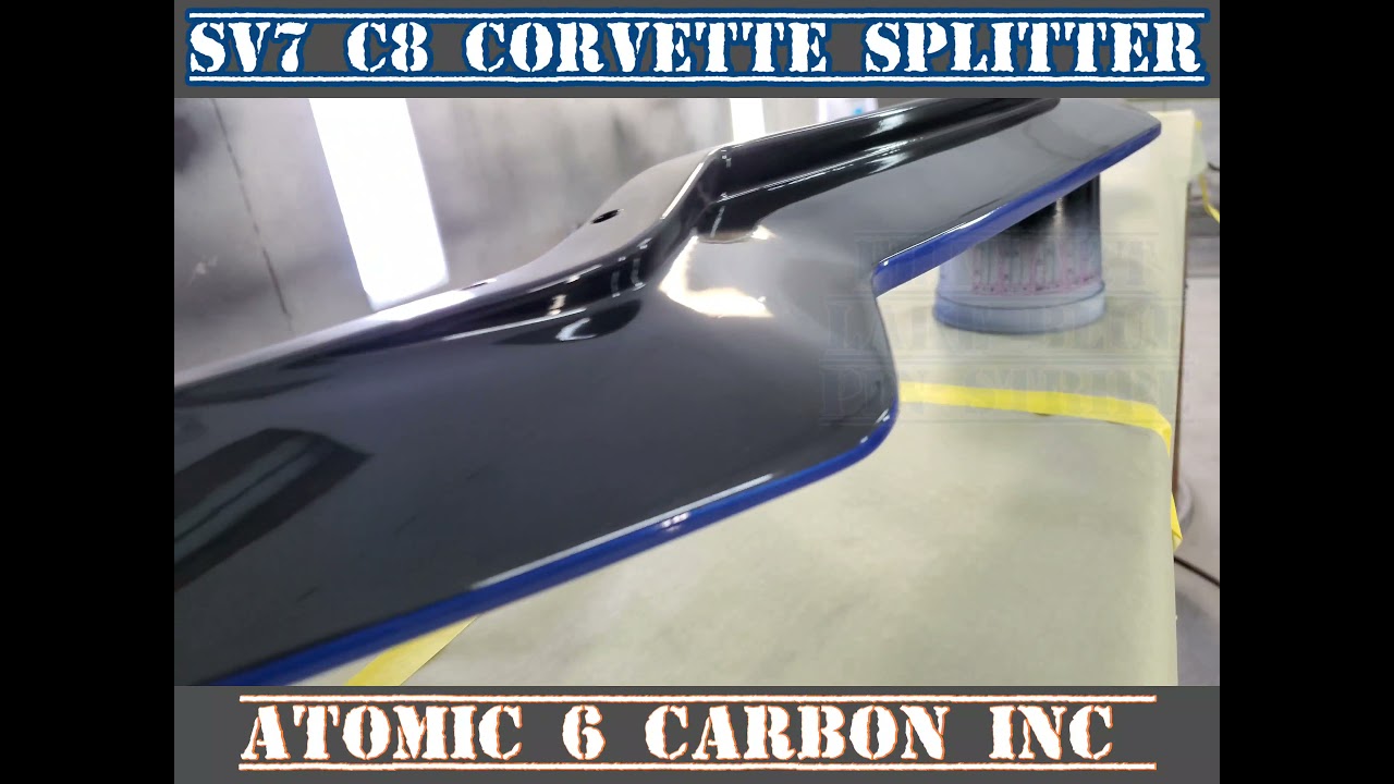 C8 Corvette SV7/5VM Splitter (Elkhart Lake Blue Pinstripe)