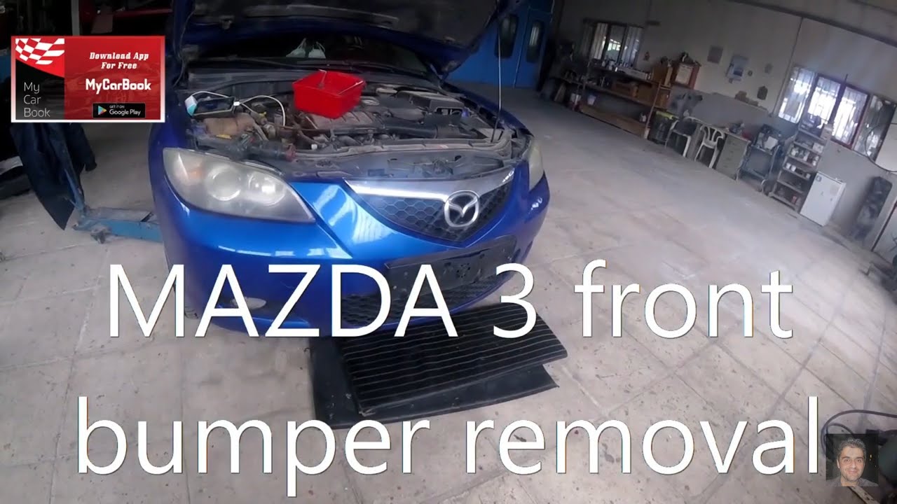 Mazda 3 2003-2008 front bumper removal