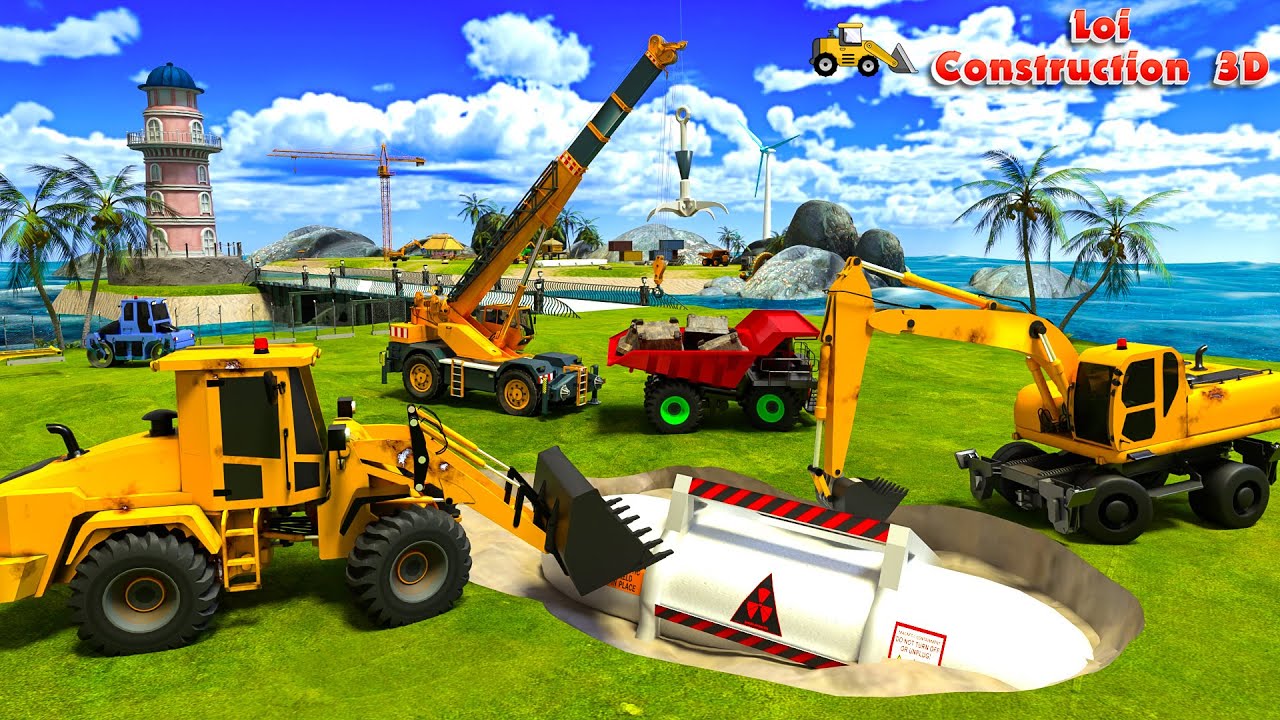 Construction Works: Excavator & Bulldozer Dig Up a Secret Object | Construction Vehicles 3D