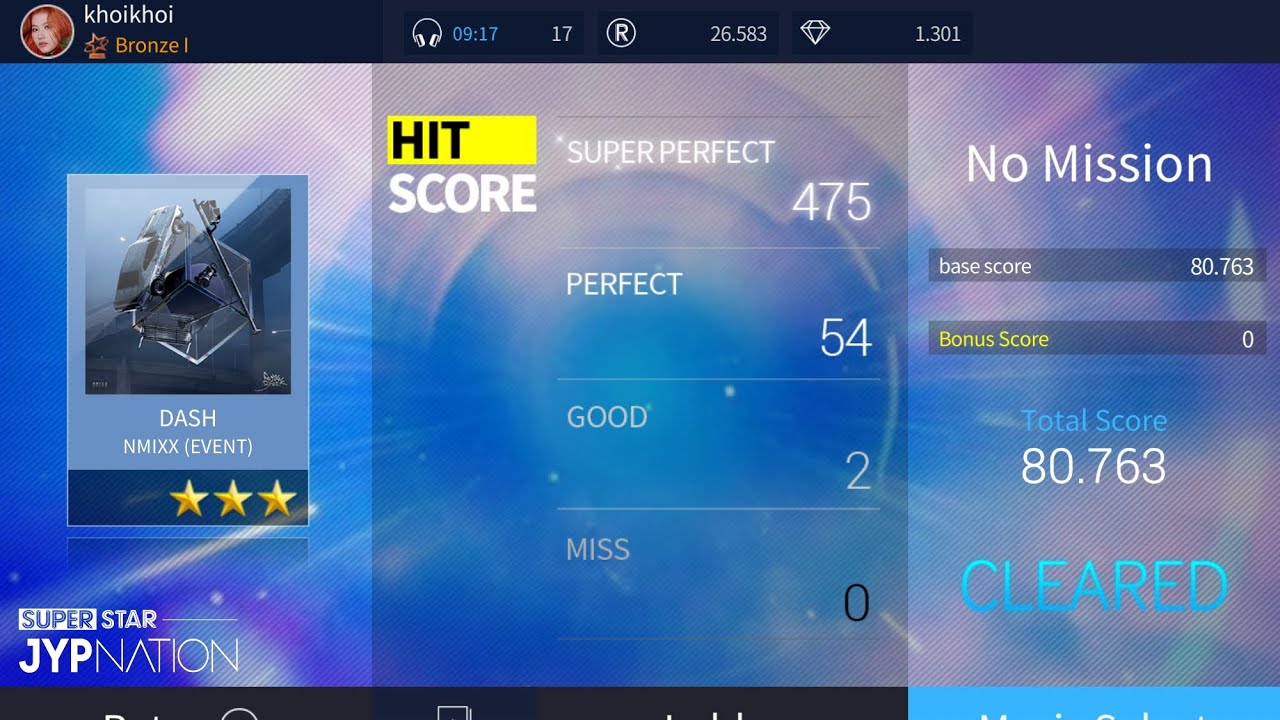 [ SuperStar JYPNATION ] - NMIXX - DASH 3 stars Hard mode