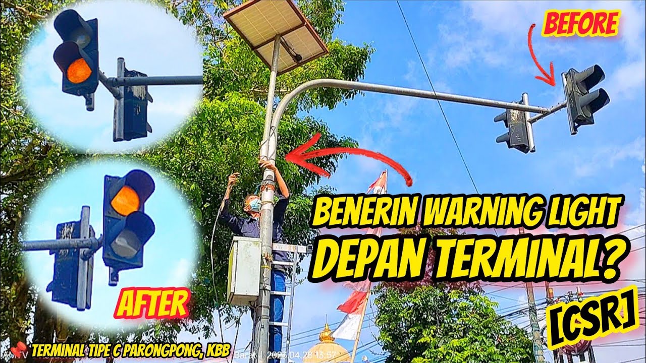 [CSR] DEMI MASYARAKAT, RELA MENGHIDUPKAN WARNING LIGHT YG MATI DI TERMINAL PARONGPONG, BANDUNG BARAT