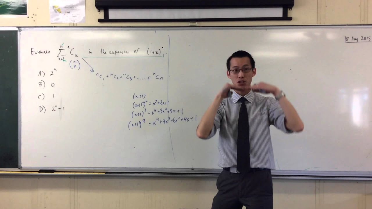 Summing Binomial Coefficients (Exam Question)