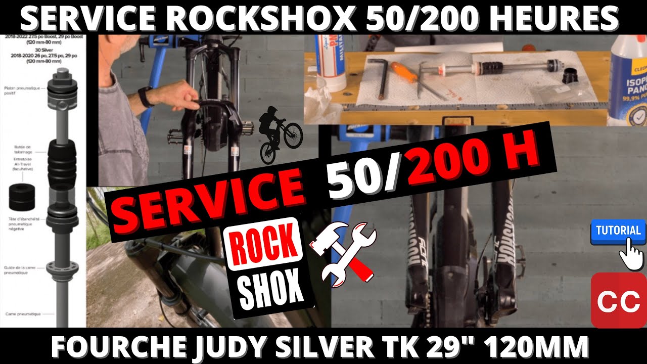 Entretien fourche Rockshox Judy silver 50/200 heures. #Rockshox