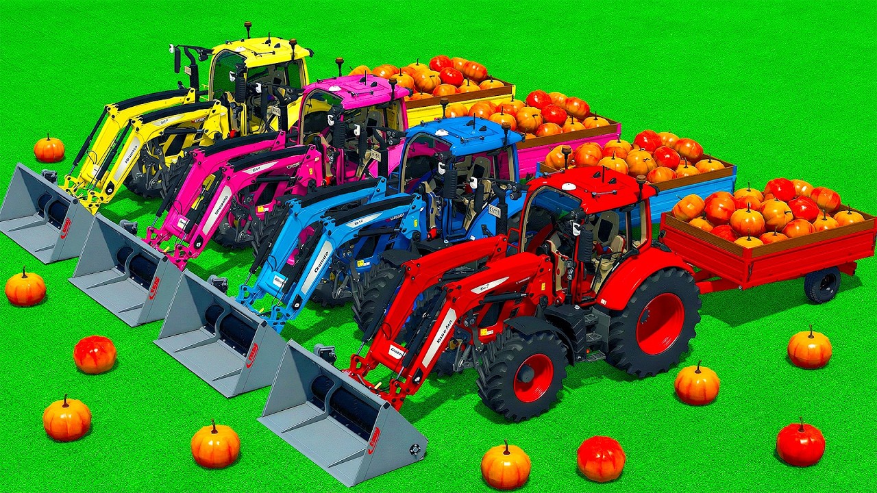 LOAD AND TRANSPORT PUMPKINS WITH FENDT TRACTORS & HARVEST SUNFLOWER – Farming Simulator 25