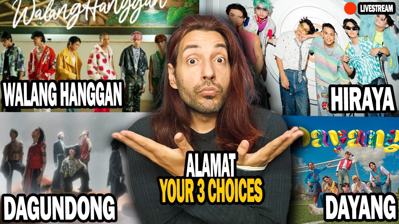 ALAMAT first time LIVE Reaction! Your 3 Choices (Hiraya, Dayang, Dagundong, Walang Hanggan)