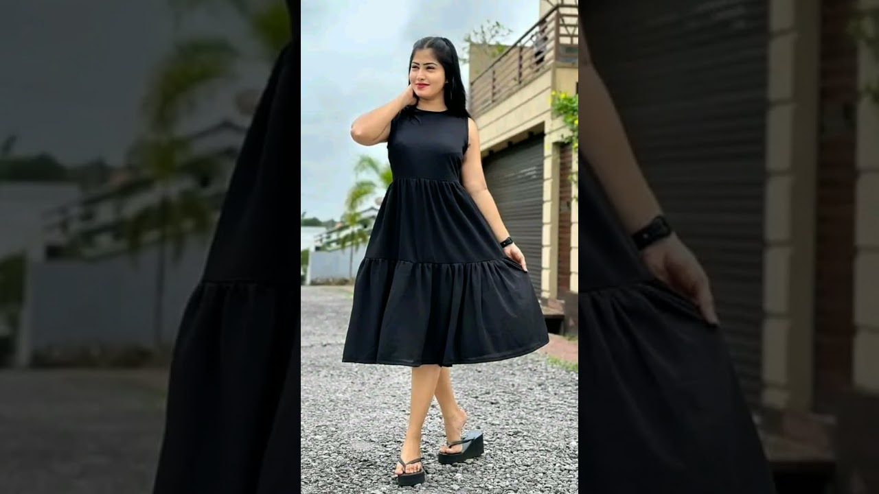 Black colour frock designs collection | new frock designs #frock #NDFashion