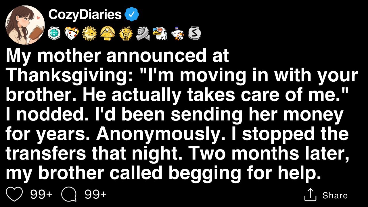 My mother announced at Thanksgiving: 