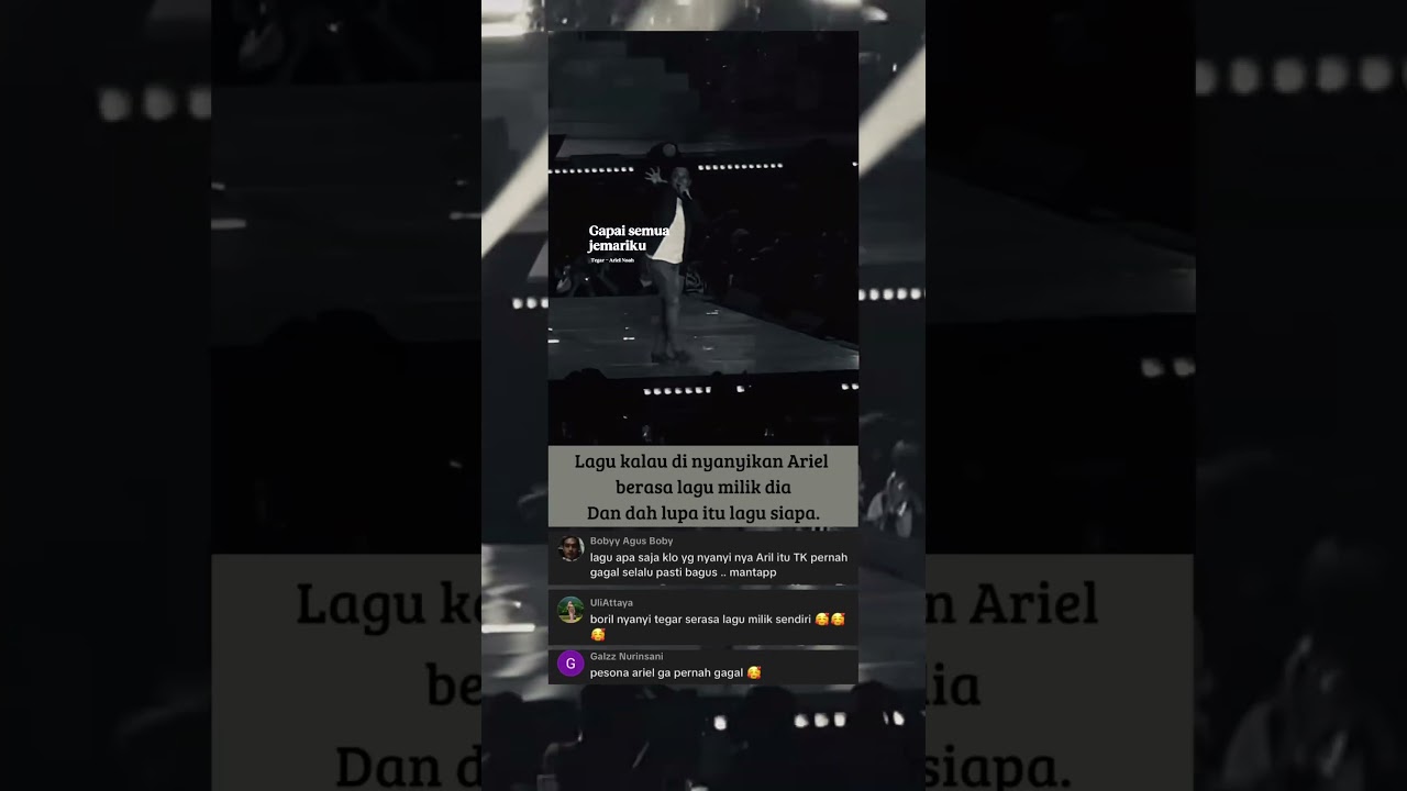 Ariel | #ariel #arielnoah #rossa #tegar #viral #konser #viralshort #shorts #konsermusik