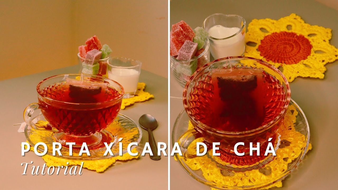 Porta Xícara de Chá | Tutorial Crochê - Simony Ruivo 