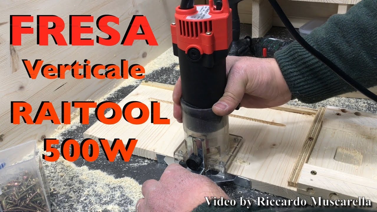 FRESATRICE verticale RaiTool 500W per LEGNO. Unboxing, test e recensione. Ottima ed economica. fresa